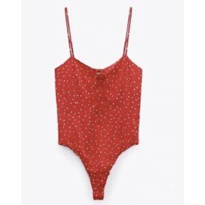 NEW Zara Red Stars Babydoll Bodysuit Patriotic Festival Thong One Piece Swim‎